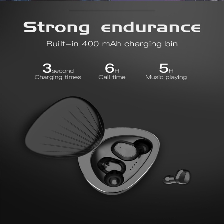 H3 TWS Wireless Bluetooth V5.0+EDR Stereo Music Bluetooth Headset with Charging Box(Gray) H3 TWS Wireless Bluetooth V5.0+EDR Stereo Music Bluetooth Headset with Charging Box(Gray)