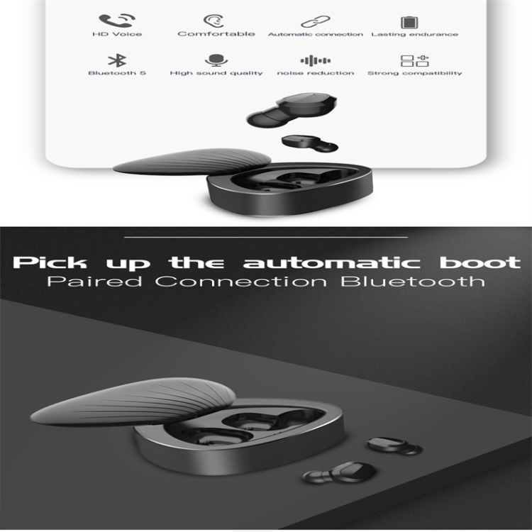 H3 TWS Wireless Bluetooth V5.0+EDR Stereo Music Bluetooth Headset with Charging Box(Gray) H3 TWS Wireless Bluetooth V5.0+EDR Stereo Music Bluetooth Headset with Charging Box(Gray)