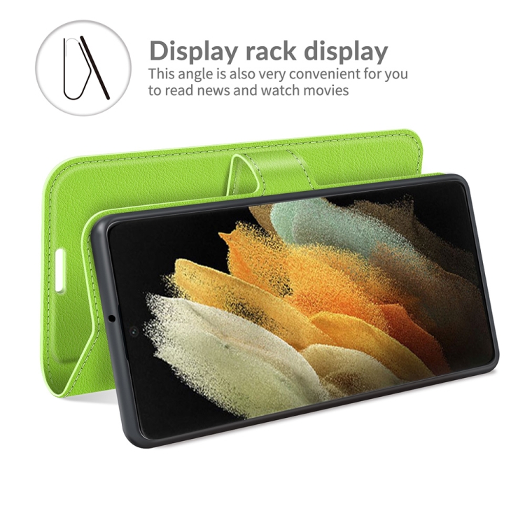 For Samsung Galaxy S22 Ultra 5G Litchi Texture Horizontal Flip Protective Case with Holder & Card Slots & Wallet(Green) For Samsung Galaxy S22 Ultra 5G Litchi Texture Horizontal Flip Protective Case with Holder & Card Slots & Wallet(Green)