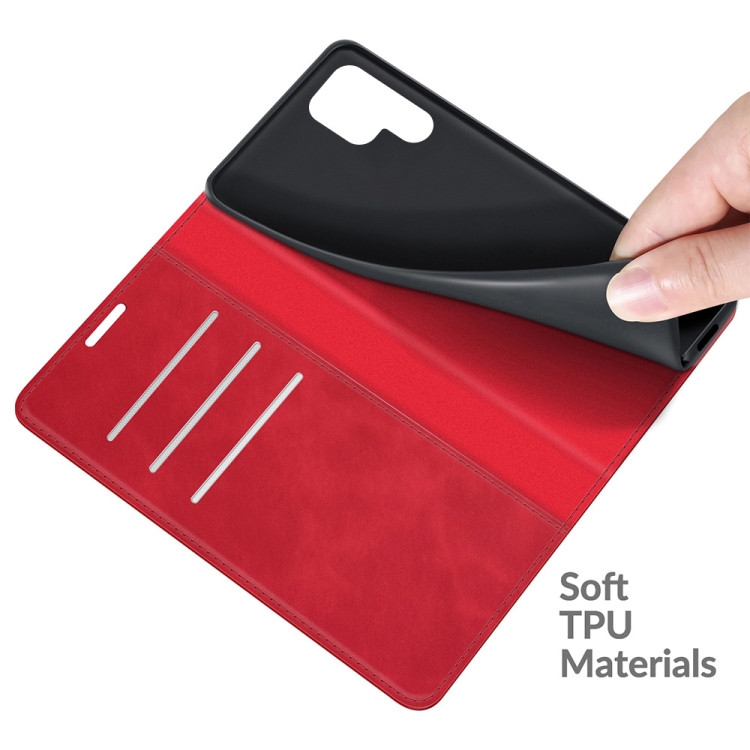 For Samsung Galaxy S22 Ultra 5G Retro-skin Business Magnetic Suction Leather Case with Holder & Card Slots & Wallet(Red) For Samsung Galaxy S22 Ultra 5G Retro-skin Business Magnetic Suction Leather Case with Holder & Card Slots & Wallet(Red)