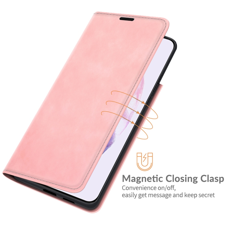 For Samsung Galaxy S22 5G Retro-skin Business Magnetic Suction Leather Case with Holder & Card Slots & Wallet(Pink) For Samsung Galaxy S22 5G Retro-skin Business Magnetic Suction Leather Case with Holder & Card Slots & Wallet(Pink)