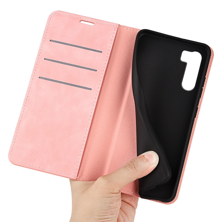 For OPPO K9 Pro Retro-skin Business Magnetic Suction Leather Case with Holder & Card Slots & Wallet(Pink) - 5