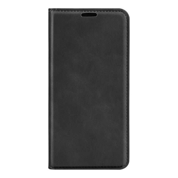 For Samsung Galaxy M52 5G Retro-skin Magnetic Suction Leather Case with Holder & Card Slots & Wallet(Black) - 1