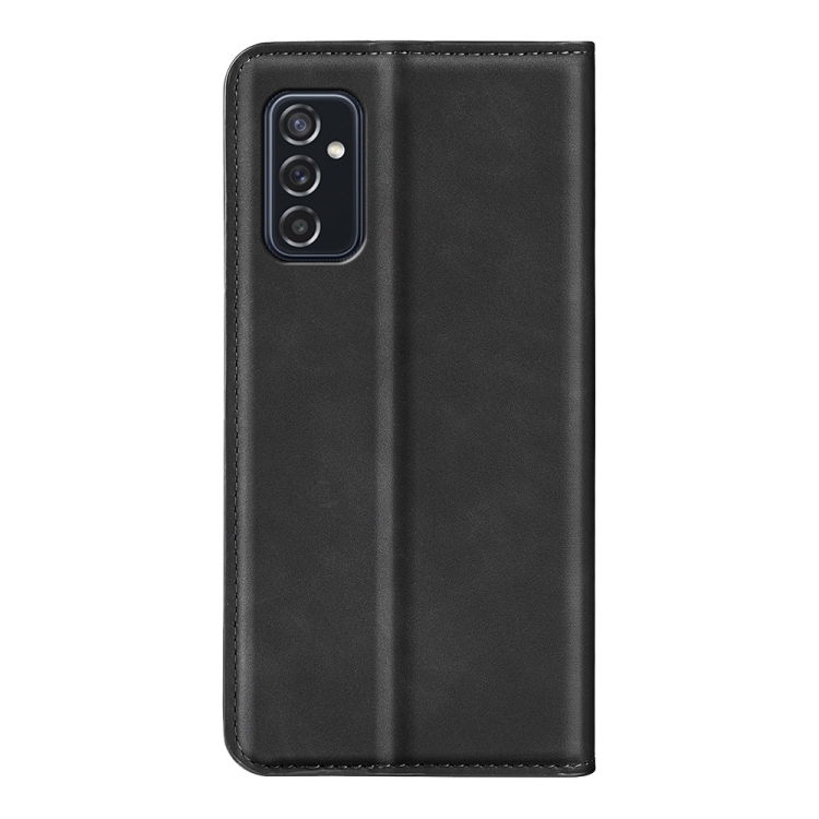 For Samsung Galaxy M52 5G Retro-skin Magnetic Suction Leather Case with Holder & Card Slots & Wallet(Black) - 2