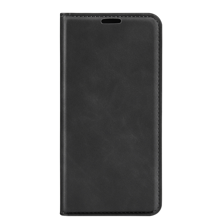 For Xiaomi Redmi Note 11 Retro-skin Magnetic Suction Leather Case with Holder & Card Slots & Wallet(Black) - 1