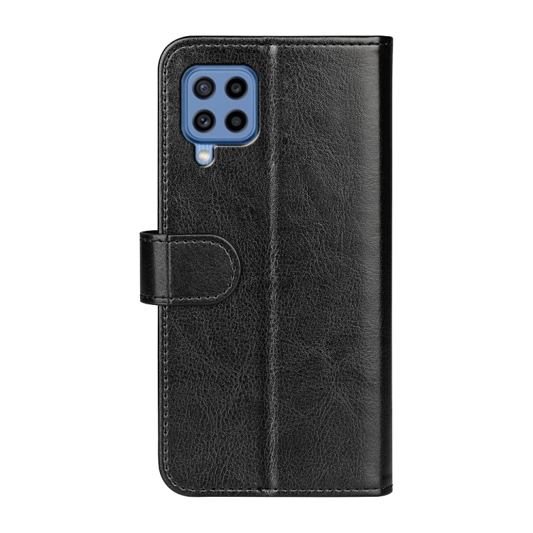 For Samsung Galaxy M22 R64 Texture Single Horizontal Flip Protective Case with Holder & Card Slots & Wallet& Photo Frame(Black) - 2