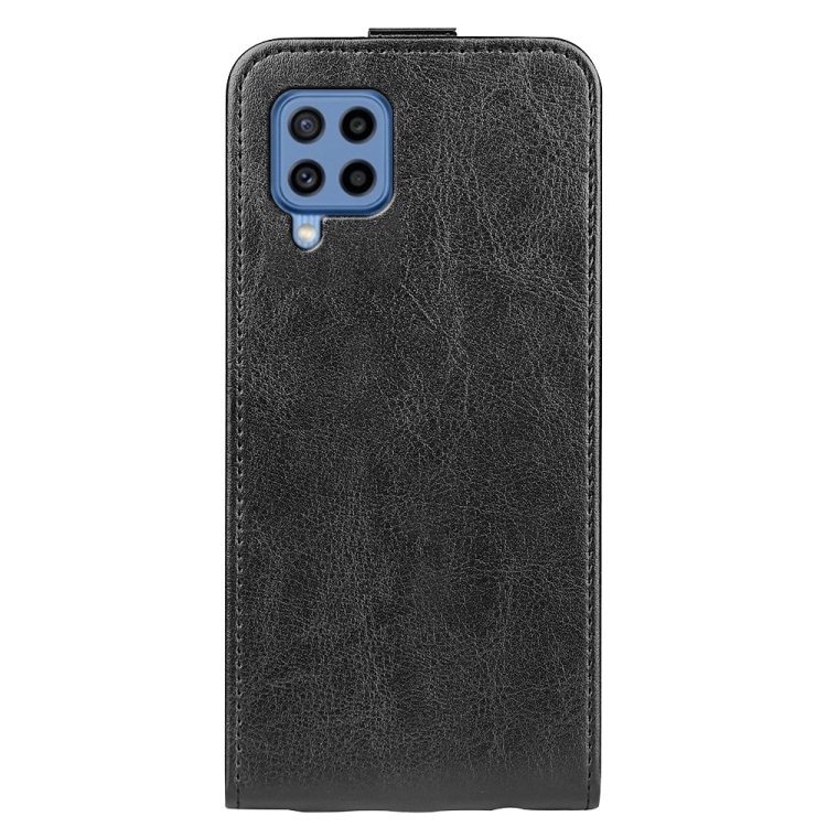 For Samsung Galaxy M22 R64 Texture Single Vertical Flip Leather Protective Case with Card Slots & Photo Frame(Black) - 2