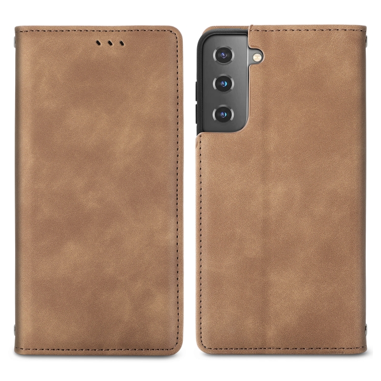 For Samsung Galaxy S22 5G Retro Skin Feel Magnetic Horizontal Flip Leather Case with Holder & Card Slots & Wallet & Photo Frame(Brown) For Samsung Galaxy S22 5G Retro Skin Feel Magnetic Horizontal Flip Leather Case with Holder & Card Slots & Wallet & Photo Frame(Brown)