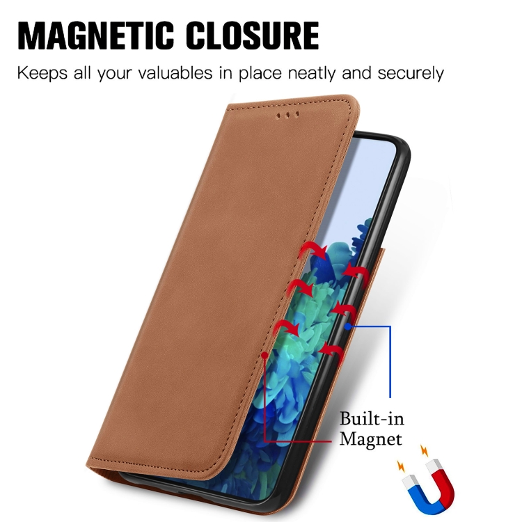 For Samsung Galaxy S22 5G Retro Skin Feel Magnetic Horizontal Flip Leather Case with Holder & Card Slots & Wallet & Photo Frame(Brown) For Samsung Galaxy S22 5G Retro Skin Feel Magnetic Horizontal Flip Leather Case with Holder & Card Slots & Wallet & Photo Frame(Brown)