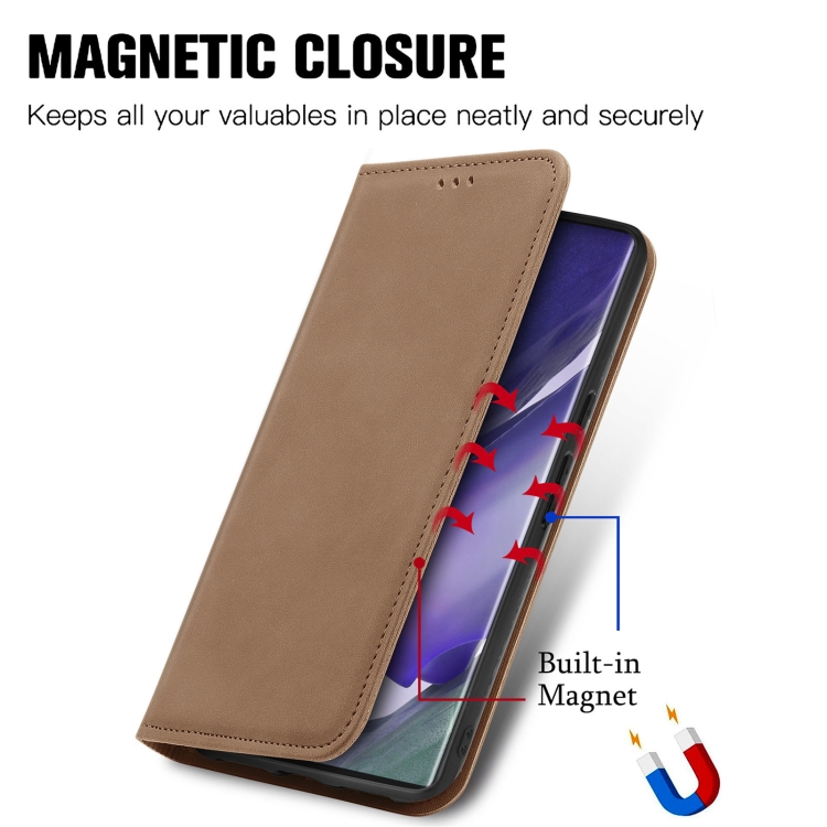 For Samsung Galaxy S22 Ultra 5G Retro Skin Feel Magnetic Horizontal Flip Leather Case with Holder & Card Slots & Wallet & Photo Frame(Brown) For Samsung Galaxy S22 Ultra 5G Retro Skin Feel Magnetic Horizontal Flip Leather Case with Holder & Card Slots & Wallet & Photo Frame(Brown)