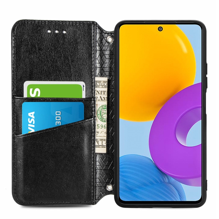 For Samsung Galaxy M52 5G Blooming Mandala Embossed Magnetic Horizontal Flip Leather Case with Holder & Card Slots & Wallet(Black) - 2