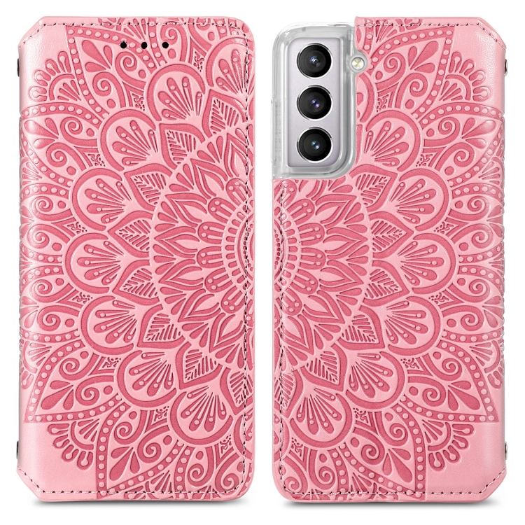 For Samsung Galaxy S22 5G Blooming Mandala Embossed Magnetic Horizontal Flip Leather Case with Holder & Card Slots & Wallet(Pink) For Samsung Galaxy S22 5G Blooming Mandala Embossed Magnetic Horizontal Flip Leather Case with Holder & Card Slots & Wallet(Pink)