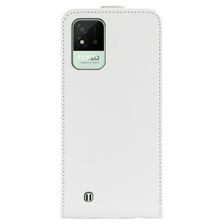 For OPPO Realme Narzo 50i R64 Texture Vertical Flip Leather Case with Card Slots & Photo Frame(White) - 2