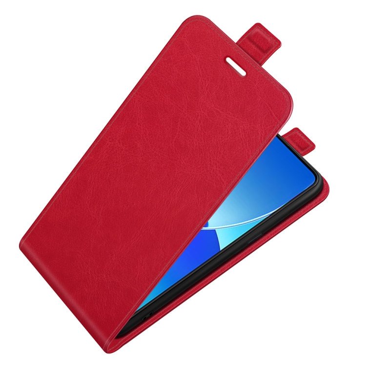 For OPPO Reno6 4G R64 Texture Vertical Flip Leather Case with Card Slots & Photo Frame(Red) - 2