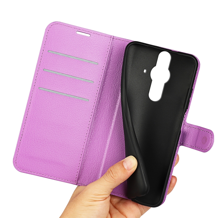 For Sony Xperia Pro-I Litchi Texture Horizontal Flip Protective Case with Holder & Card Slots & Wallet(Purple) - 3