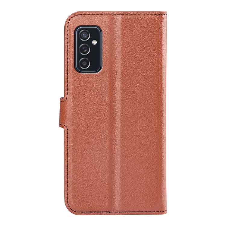 For Samsung Galaxy M52 5G Litchi Texture Horizontal Flip Protective Case with Holder & Card Slots & Wallet(Brown) - 2