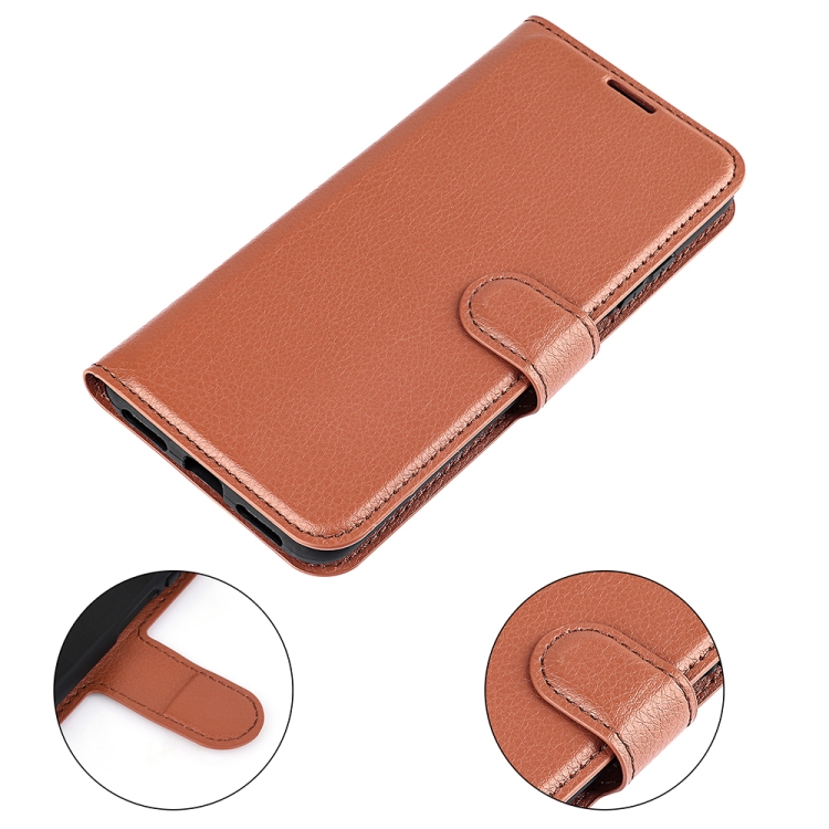 For Samsung Galaxy M52 5G Litchi Texture Horizontal Flip Protective Case with Holder & Card Slots & Wallet(Brown) - 6
