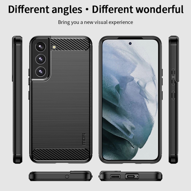 For Samsung Galaxy S22 5G MOFI Gentleness Series Brushed Texture Carbon Fiber Soft TPU Case(Blue) For Samsung Galaxy S22 5G MOFI Gentleness Series Brushed Texture Carbon Fiber Soft TPU Case(Blue)