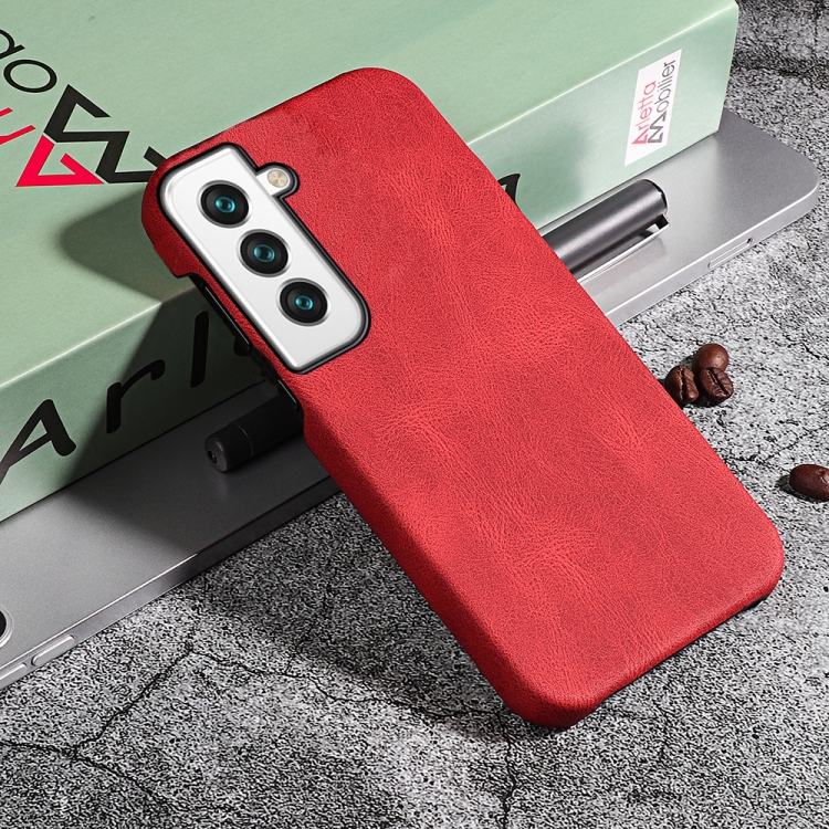 Ring Holder PU Phone Case For Samsung Galaxy S22 5G(Red) Ring Holder PU Phone Case For Samsung Galaxy S22 5G(Red)