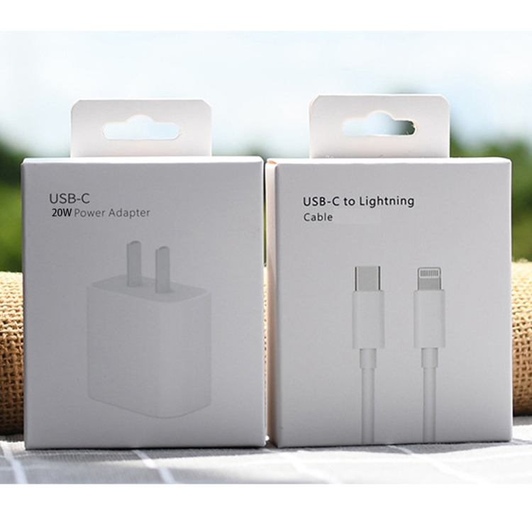 2m AU-20W PD USB-C / Type-C Travel Charger with USB-C to 8 Pin Data Cable, AU Plug