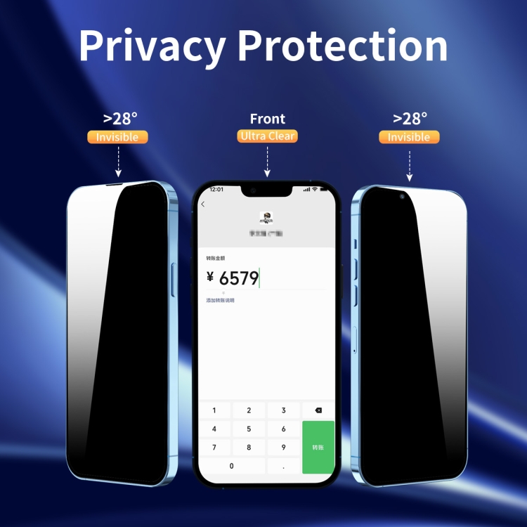 For iPhone 13 Pro Max ENKAY Quick Stick Anti-peeping Tempered Glass Film For iPhone 13 Pro Max ENKAY Quick Stick Anti-peeping Tempered Glass Film