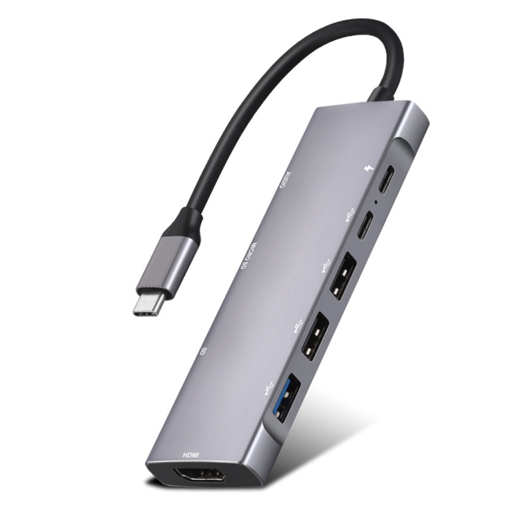 9-IN-1 USB Tipo C a HDMI + USB3.0x3 + Tipo-C + PD + SD / TF + Adaptador de HUB de audio - 1