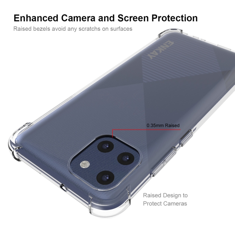 For Samsung Galaxy A03 4G 164mm ENKAY Transparent TPU Shockproof Case For Samsung Galaxy A03 4G 164mm ENKAY Transparent TPU Shockproof Case
