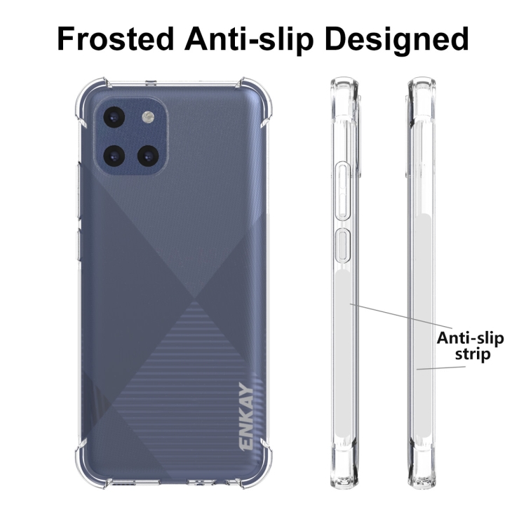 For Samsung Galaxy A03 4G 166mm ENKAY Transparent TPU Shockproof Case For Samsung Galaxy A03 4G 166mm ENKAY Transparent TPU Shockproof Case