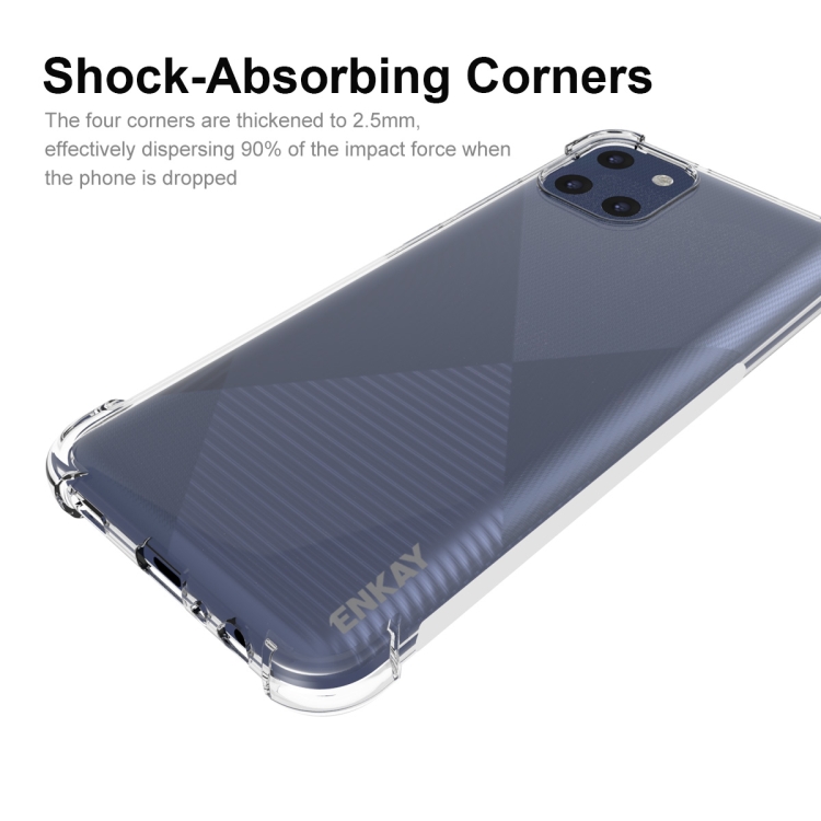 For Samsung Galaxy A03 4G 166mm ENKAY Transparent TPU Shockproof Case For Samsung Galaxy A03 4G 166mm ENKAY Transparent TPU Shockproof Case