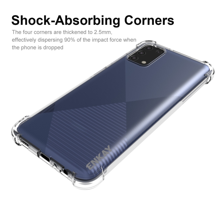 For Samsung Galaxy A03s 4G EU Version ENKAY Transparent TPU Shockproof Case For Samsung Galaxy A03s 4G EU Version ENKAY Transparent TPU Shockproof Case