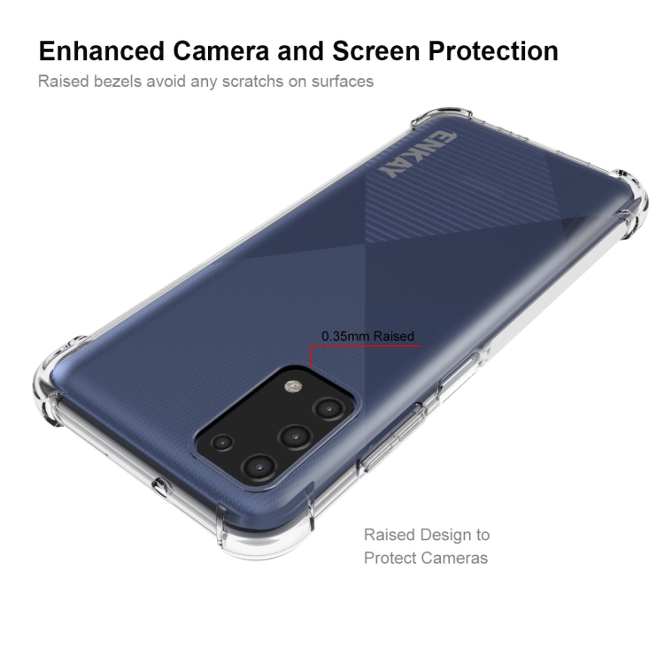 For Samsung Galaxy A03s 4G EU Version ENKAY Transparent TPU Shockproof Case For Samsung Galaxy A03s 4G EU Version ENKAY Transparent TPU Shockproof Case