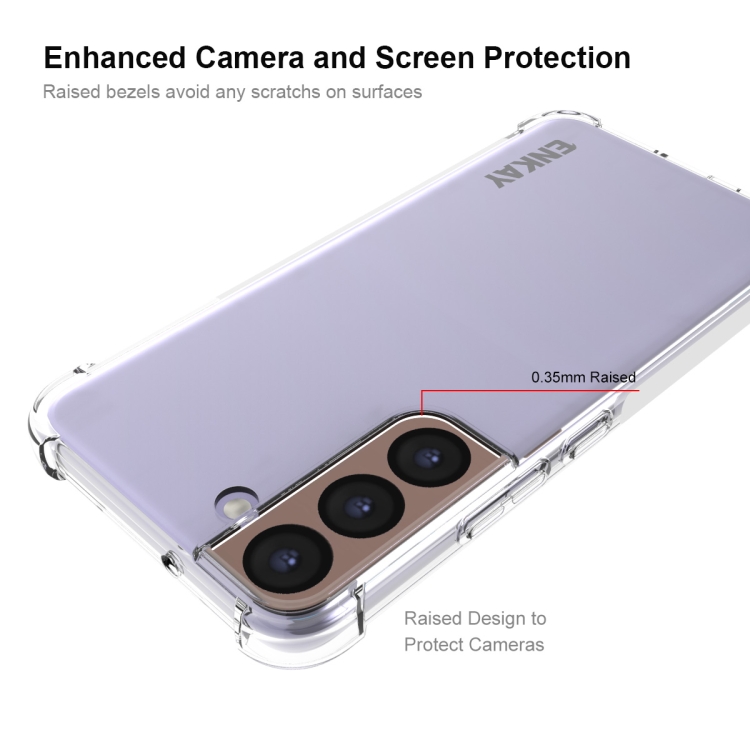 For Samsung Galaxy S22 5G ENKAY Transparent TPU Shockproof Case For Samsung Galaxy S22 5G ENKAY Transparent TPU Shockproof Case