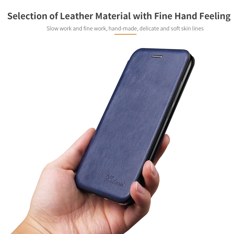 For Samsung Galaxy S22 Ultra 5G Retro Texture Magnetic Leather Case(Blue) - B5