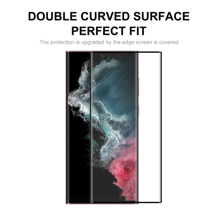 For Samsung Galaxy S22 Ultra ENKAY 3D Curved Hot Bending Tempered Glass Full Film, Hole Unlock For Samsung Galaxy S22 Ultra ENKAY 3D Curved Hot Bending Tempered Glass Full Film, Hole Unlock