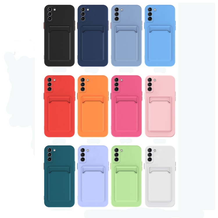 For Samsung Galaxy S22 5G Skin Feel Card Contrast Color Button TPU Phone Case(Dark Green) For Samsung Galaxy S22 5G Skin Feel Card Contrast Color Button TPU Phone Case(Dark Green)