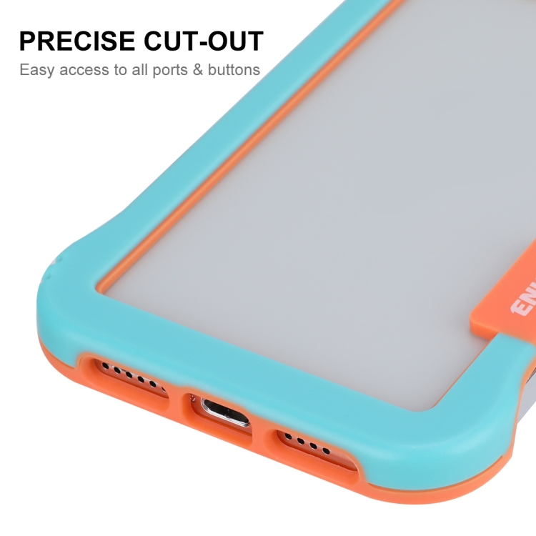 ENKAY Frameless Hollow Shockproof PC Case for iPhone 12 / 12 Pro(White) - B5