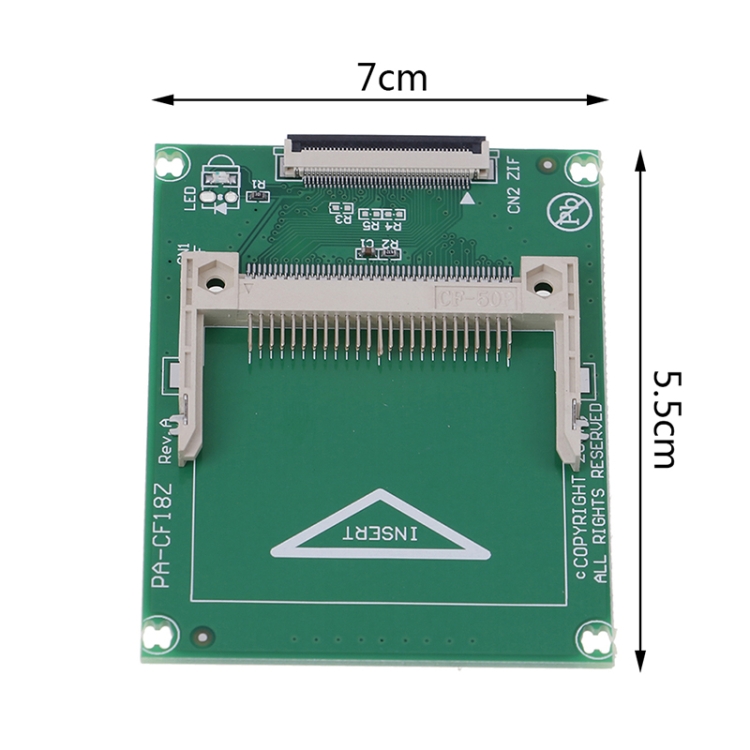 1.8 Inch 50 Pin Compact Flash CF Memory Card to ZIF/CE SSD HDD Adapter Card - 3