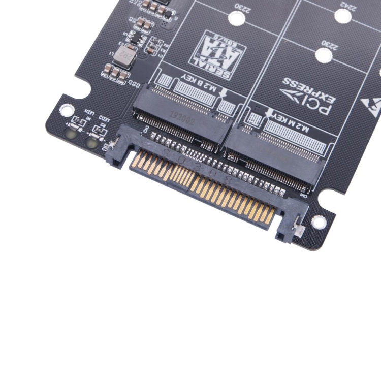 NGFF M.2 NVME to U.2 2 Ports Adapter Card Dual SSD to U.2 SFF-8639 Card Adapter - 3