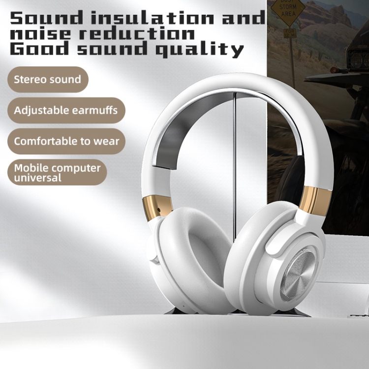A51 USB Charging Wireless Bluetooth HIFI Stereo Headset with Mic(White) A51 USB Charging Wireless Bluetooth HIFI Stereo Headset with Mic(White)