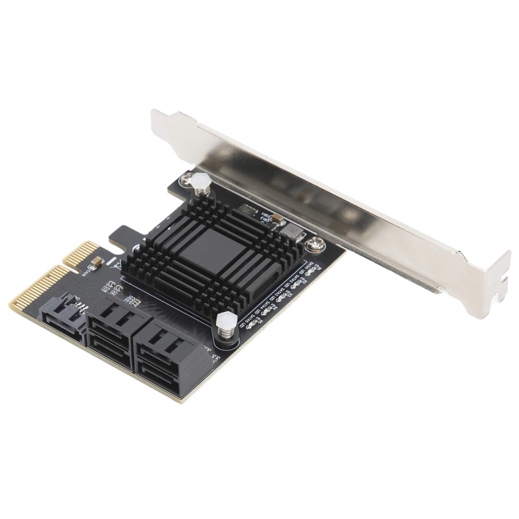 JMB585 Chip Expansion Card PCI-E to 5 Ports SATA3.0 Module Converter Board - 3