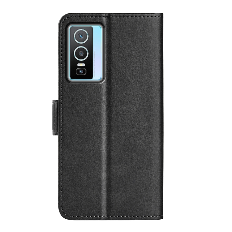 For vivo Y76 5G / Y76S 5G / Y74S Dual-side Magnetic Buckle Leather Case(Black) - 2