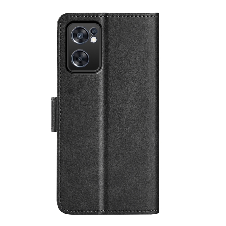 For OPPO Reno7 SE 5G Dual-side Magnetic Buckle Leather Case(Black) - 2
