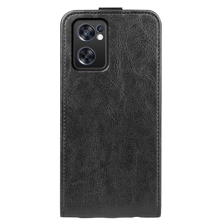 For OPPO Reno7 SE 5G R64 Texture Vertical Flip Leather Case(Black) - 2