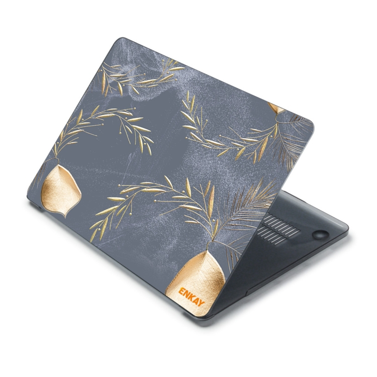 ENKAY Vintage Pattern Series Laotop Protective Crystal Case For MacBook Pro 16.2 inch A2485 2021/A2880 2023(Wild Oats)