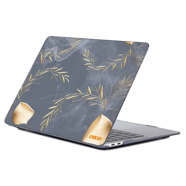 ENKAY Vintage Pattern Series Laotop Protective Crystal Case For MacBook Pro 16.2 inch A2485 2021/A2880 2023(Wild Oats)