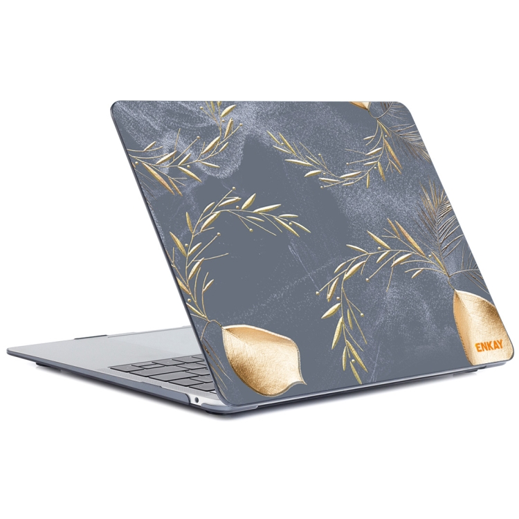 ENKAY Vintage Pattern Series Laotop Protective Crystal Case For MacBook Pro 16.2 inch A2485 2021/A2880 2023(Wild Oats)