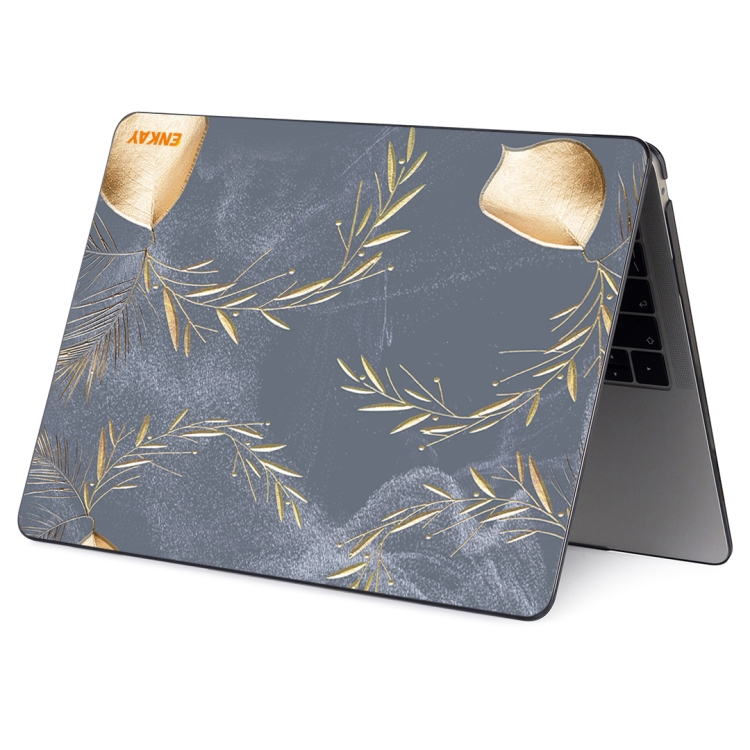 ENKAY Vintage Pattern Series Laotop Protective Crystal Case For MacBook Pro 16.2 inch A2485 2021/A2880 2023(Wild Oats)