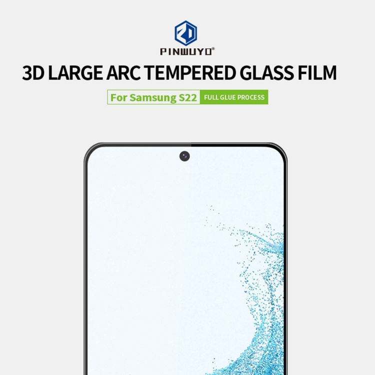 For Samsung Galaxy S22 5G PINWUYO 9H 3D Explosion-proof Tempered Glass Full Film(Black) For Samsung Galaxy S22 5G PINWUYO 9H 3D Explosion-proof Tempered Glass Full Film(Black)
