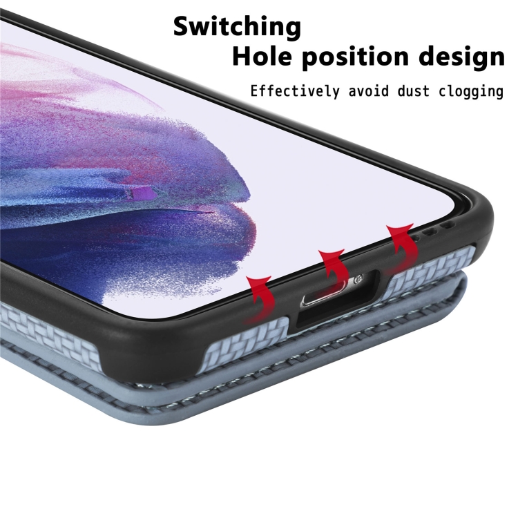 For Samsung Galaxy S22+ 5G Carbon Fiber Magnetic Card Holder TPU+PU Case(Black) For Samsung Galaxy S22+ 5G Carbon Fiber Magnetic Card Holder TPU+PU Case(Black)