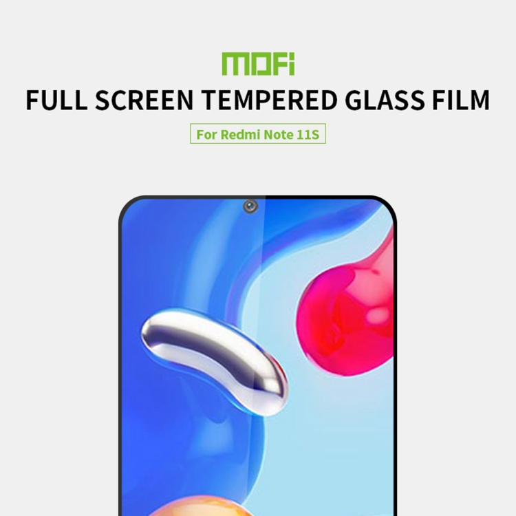 Para Xiaomi Redmi Note 11 Pinwuyo 9h 2.5D Pantalla completa Película de  vidrio templado (Negro)